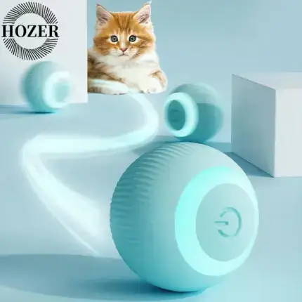 Smart Rolling Cat Ball – Interactive LED Toy for Indoor Cats